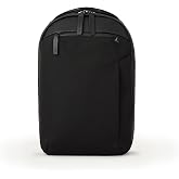 Troubadour Apex Slim Backpack, Black | 16L, Fits Up to 16" Laptop, Full-Width Side Opening, 3D Mesh Back Panel