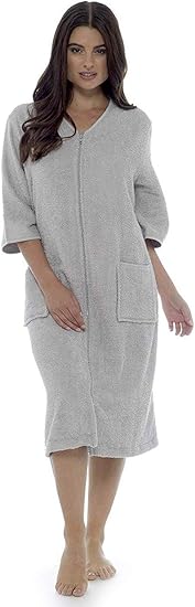 amazon ladies towelling dressing gowns