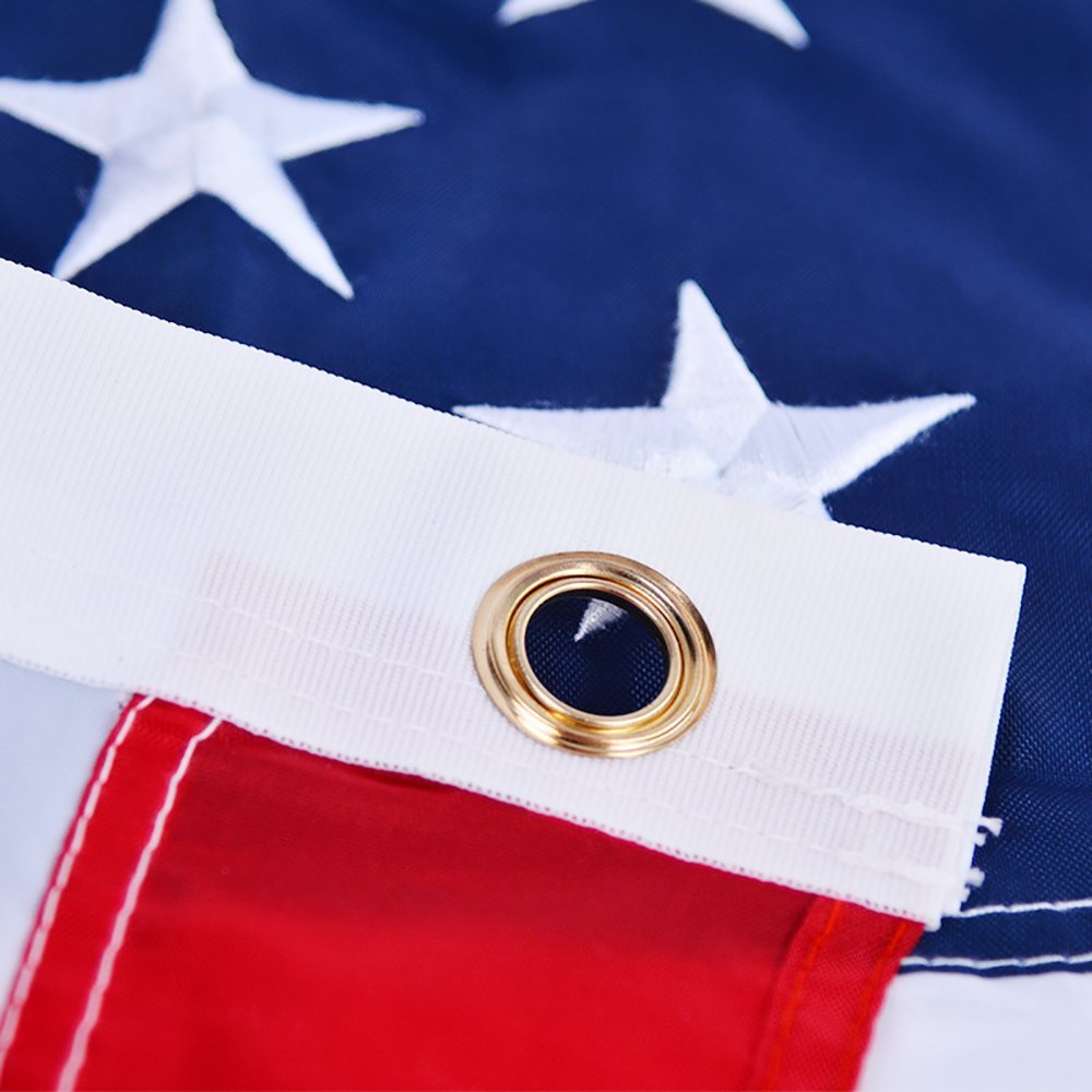 JUNZENIA Trump and American Flag Combo MAGA Flag USA Embroidered Stars and Stripes Flag