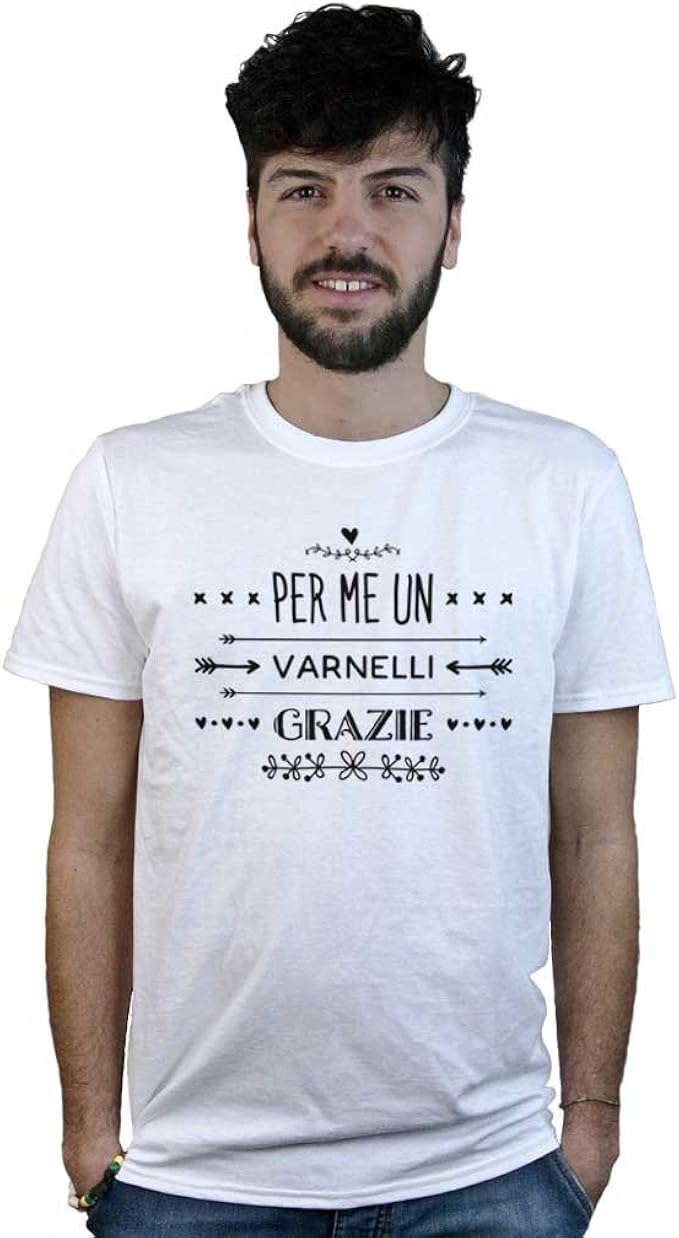 T Shirt Per Me Un Varnelli Maglietta Divertente Bianca Frase Simpatica Liquore Cocktail Barman Amazon It Abbigliamento