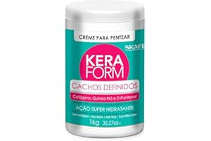 Skafe - Linha Keraform - Creme Para Pentear Cachos Definidos 1000 Gr - (Keraform Collection - Defined Curls Combing Cream Net 35.24 Oz)