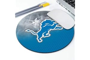ZYJTEK Sports Round Mouse Pad,Non-Slip Rubber Base Mousepad for Computers Laptop Desk,Red Design Gaming Mouse Mat for Football Fans