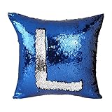FUNOC Mermaid Reversible Sequin Magic Swipe Pillow Cover Sofa Throw Pillowcase Cushion Case 16