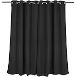 Lovinland Full Shade Curtain 52 x 84 Inch Black Not Include The Crossbar for Living Room Home