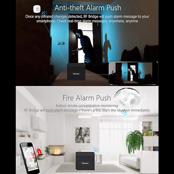 Docooler Sonoff RF Bridge Intelligente Wi Fi Fernbedienung 433 MHz Switch des Automatisierungsmoduls Kompatibel mit Alexa Google Home Page