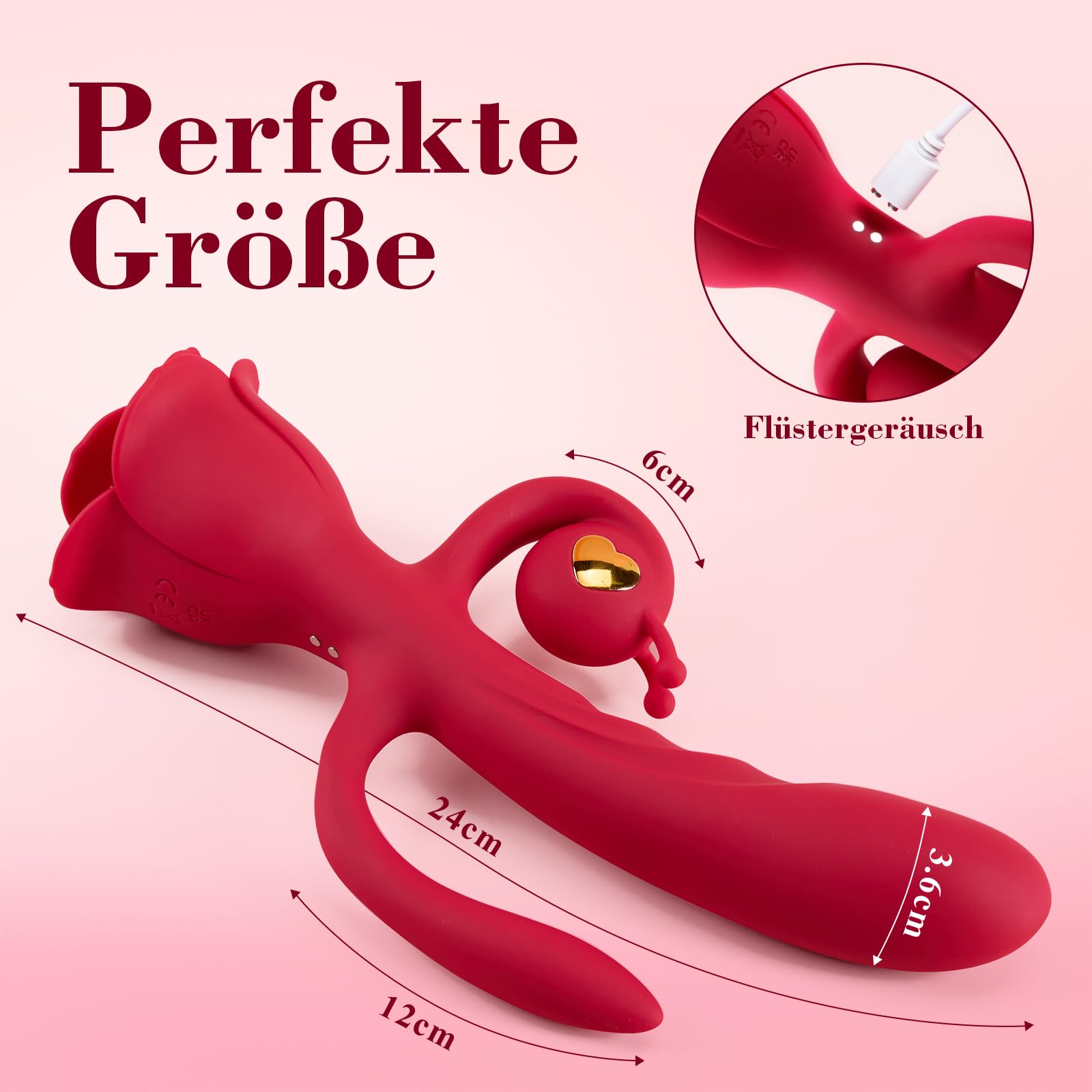 3 in 1 Vibration für Frauen 10 * 10 * 10 Stark Vibrationsmodi, Vibrator Dildo für G-Punkt Klitoris Anal, Sex Spielzeug für die Frau, Vibratorensets für Frauen Solo Sex Toys Sexspielzeug