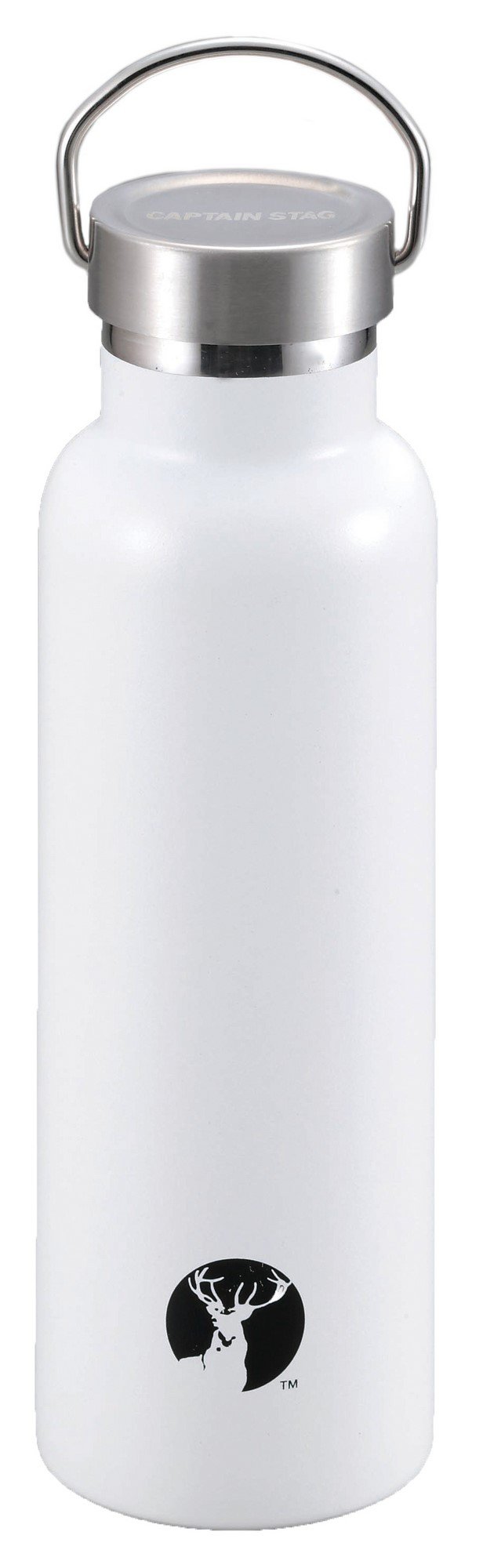 キャプテンスタッグ(CAPTAIN STAG) スポーツボトル 水筒 直飲み ダブルステンレスボトル 真空断熱 HDボトル 600ml ホワイト UE-3367 外径73×高さ245mm商品画像