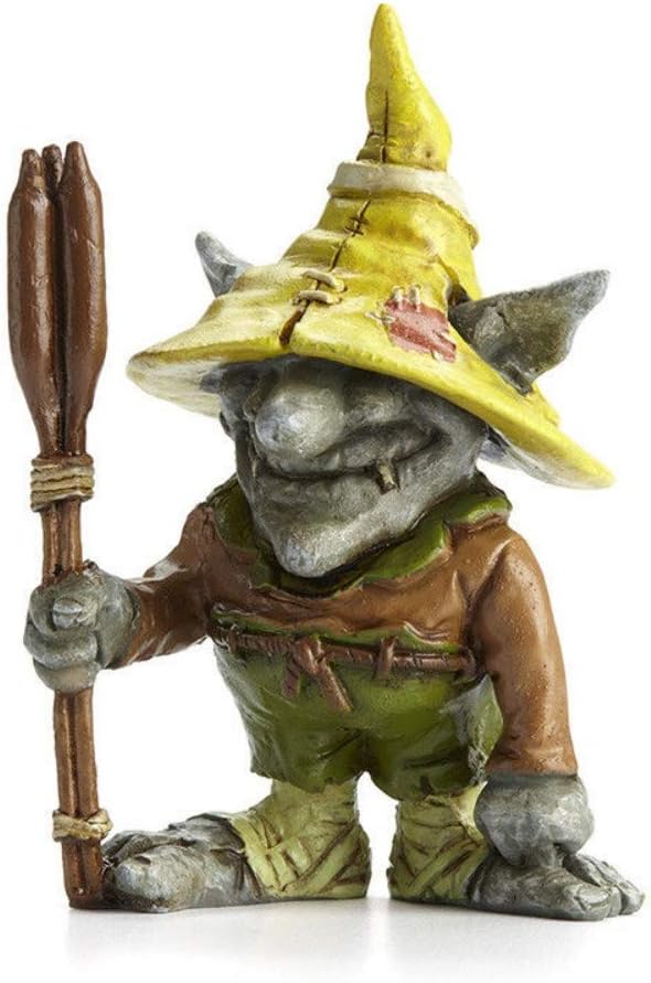 TM Miracle Store Fairy Garden Lawn Yard Dollhouse Decoration Resin Miniature Ornament Emile Troll with Cattails