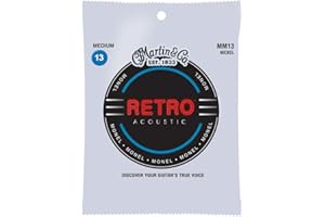 Martin Retro Acoustic MM13 Medium-Gauge Guitar Strings, Monel Nickel