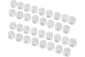 Toyvian 170Pcs Numbered Plastic Size Tags for Clothing Racks Sizing Rings for Pants Display in Retail Shops