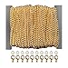 WUBOECE 39 Feet Curb Chain Necklace Bulk Cable 2.5mm Width with 30 Lobster Clasps and 100 Open Jump Rings for Jewelry Making, Gold
