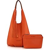 Montana West Hobo Bags for Women Slouchy Handbags 2PCS Tassels Shoulder Bag with Comestic Bag