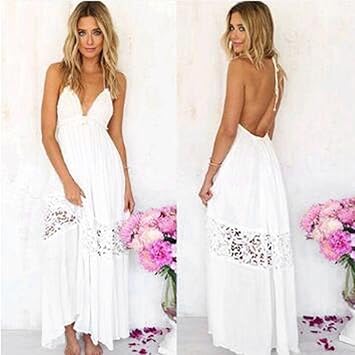 white beach party dress