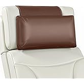 AHUAWA Leather Recliner Pillow, Adjustable Neck & Head Support Pillow, Pu Leather Non-Slip Headrest for Pain Relief & Relaxation, Ideal for Recliner Chair, Couch, Office Chair, Sofa
