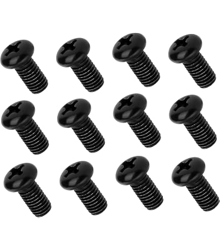 Tesla Model S Rear License Plate Screws - Stainless Steel Black Oxide, Medium Length, Pack Of 4