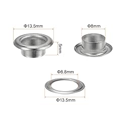 HARFINGTON 200 Set Color Round Grommets 8mm