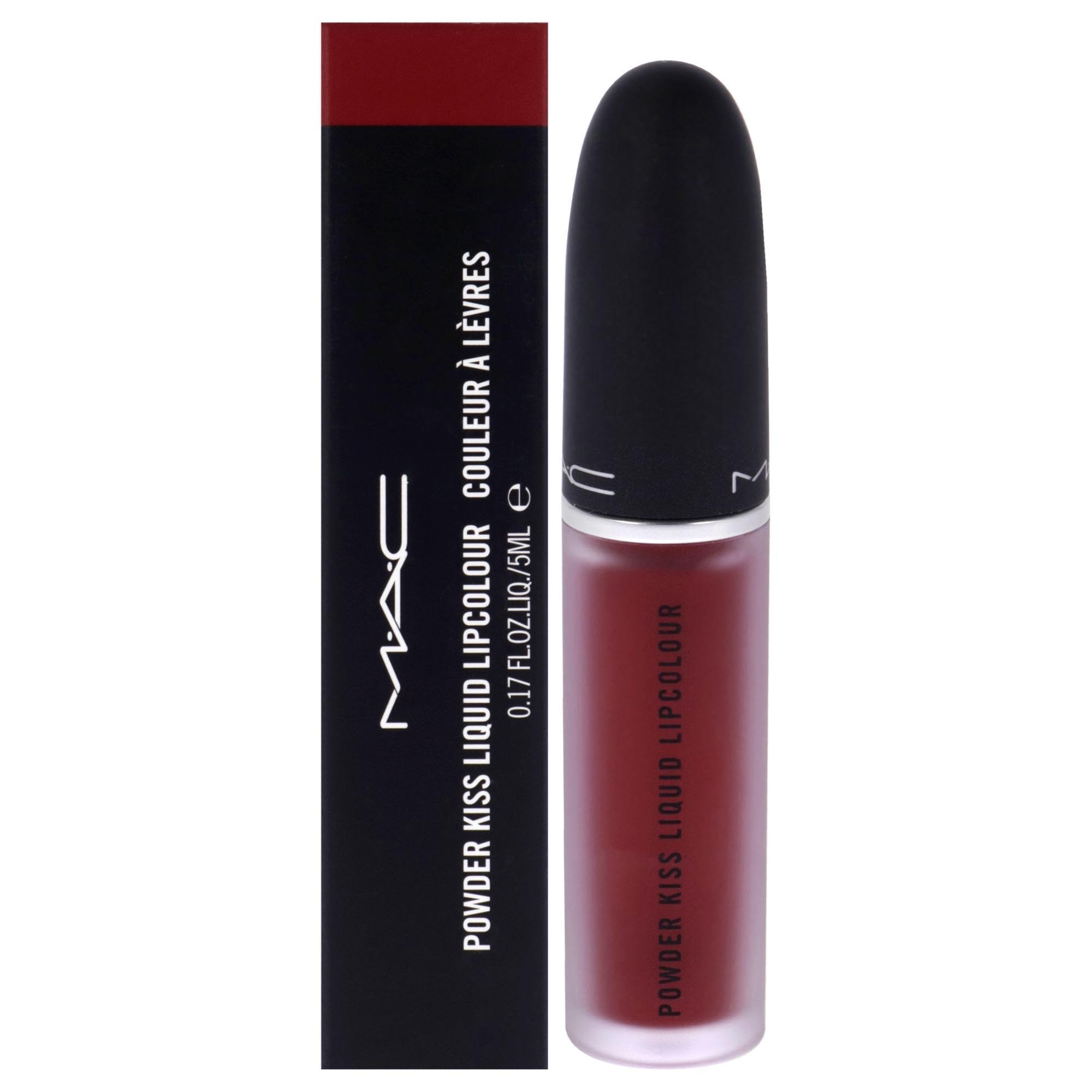 MAC Powder Kiss Liquid Lipcolor - 975 Ruby Boo For Women 0.17 oz Lipstick