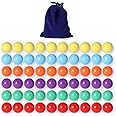 Laviesto 60 Pcs Game Replacement Balls for Chinese Checker, 16mm Replacement Marbles Balls for Marble Run, Marbles Game(6 Colors)
