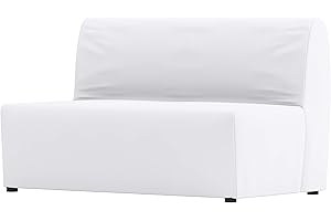 SOFA RENEWAL The Lycksele Lovas Sofa Bed Cover Replacement is Custom Made for IKEA Lycksele Sleeper Or Futon Slipcover. No Filling, Nor Wadding Easy to Wash (Cotton White)