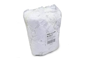 Pro-Clean Basics A99300 Select Quality Cleaning T-Shirt Cloth Rags, Lint Free, White, 3 lb Bag