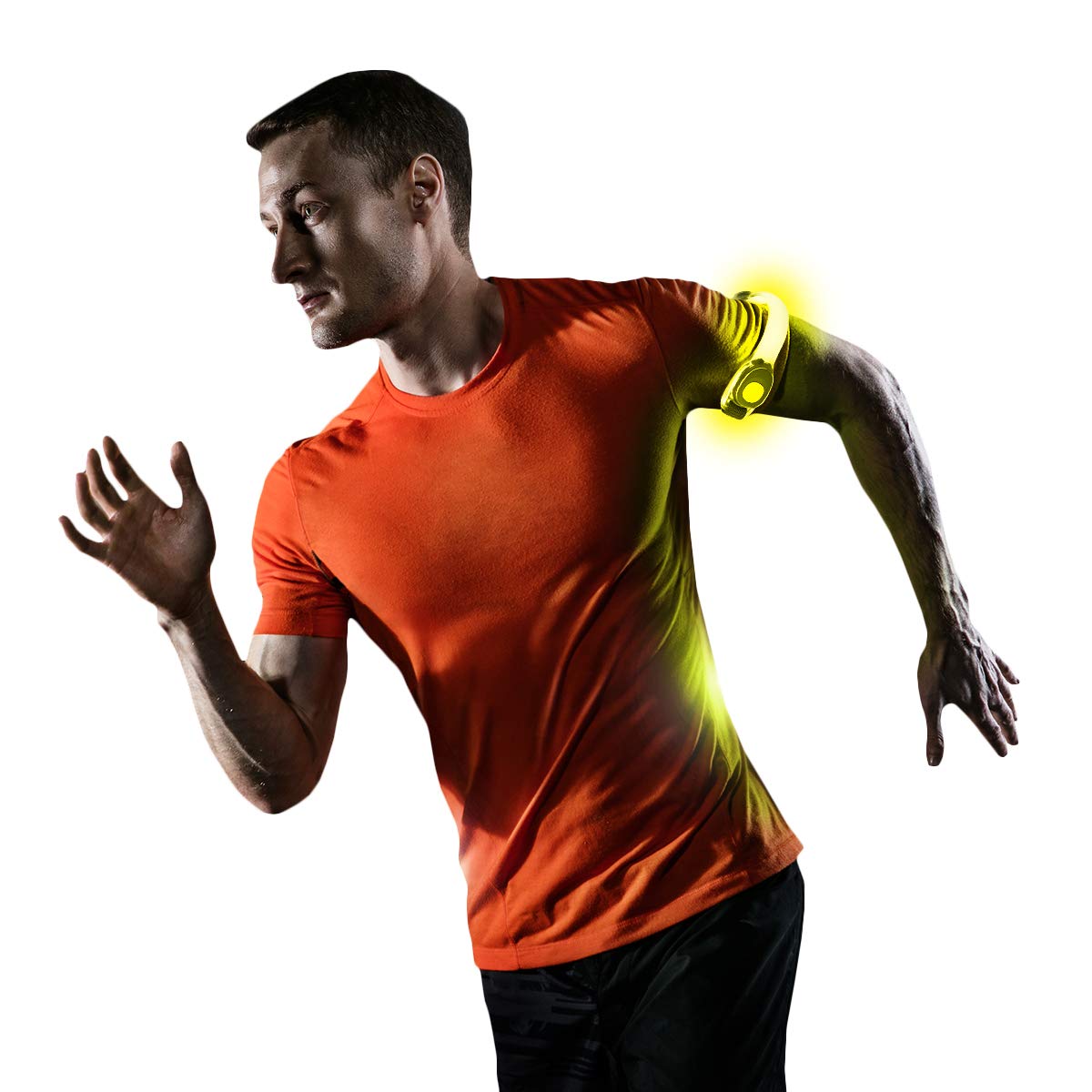 Ultra 2 Yellow LED Armbands Running Lights for Runners LED Light Running Armband for Men and Women High Vis Running Accessories Walking Accessories Night Safety Reflective Cycling Biking Jogging Bands