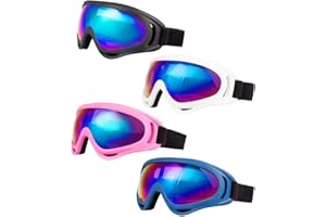 LJDJ Ski Goggles, Pack of 4 - Snowboard Motorcycle Goggles Tactical Combat Military Glasses