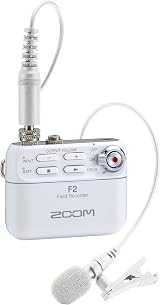 Zoom F2-BT Field Recorder with Lavalier Mic 32-Bit Float EU Version White view 2