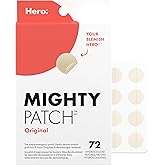 Hero Cosmetics Mighty Patch Original – Hydrocolloid Patch for Pimples, Overnight Acne Blemish & Zit Stickers for Sensitive Sk