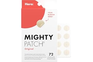 Hero Cosmetics Mighty Patch Original – Hydrocolloid Patch for Pimples, Overnight Acne Blemish & Zit Stickers for Sensitive Sk