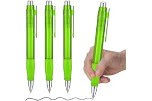 lyforx Big Pens Fat Pens Weighted Pens - Enhanced Writing Stability for Arthritis and Elderly Easy Thick Grip 3pcs Green