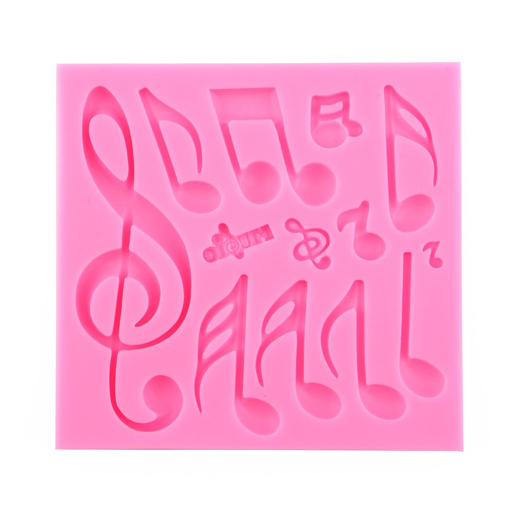 Music Notes Mold Candy Silicone Mould, Silicone Cake Mold, Cookie Mold, Silicone Mold Chocolate, Multi Music Note Lace Silicone Mold, Mould Fondant Mat, Cake Decorating Tool