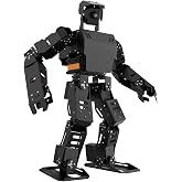 AiNex ROS Smart Robot for Raspberry Pi 5 Programmable 24 DOF Humanoid Robot PC APP Wireless Controller, AI Vision Walking Hurdling Grasping Kicking Boxing Stand Up Automatically, with RPi 5 4GB