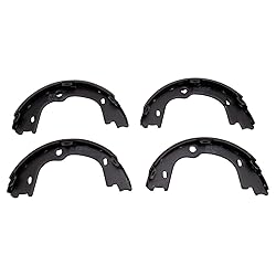 TRQ Rear Parking Brake Shoe Set Compatible with