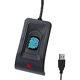 JIAN BOLAND USB Fingerprint Reader for Windows | Windows Hello &amp; 10/11, Auto Driver Install, 5ft Cable, Password-Free Login
