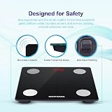 Grifema GA2001 Digital Body Fat Scale, 150kg, BMI, App Sync, Black view 3