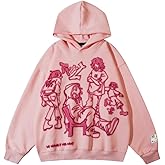 Aelfric Eden Mens Graphic Oversized Hoodie Cartoon Character Print Streetwear Casual hoodies y2k Hooded Sweatshirt