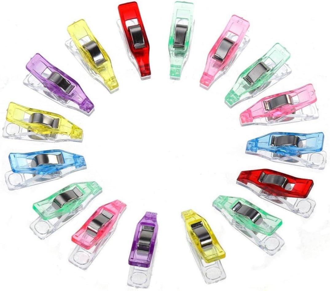 Coohole Colorful Sewing Craft Quilt Binding Plastic Clips Clamps Multicolor Pack