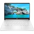 HP 2023 14"" HD IPS Laptop, Intel Celeron Processor Up to 2.60GHz, 8GB RAM, 64GB SSD, Ultra-Fast WiFi, Webcam, Windows 11, Dale White/Silver (Renewed)