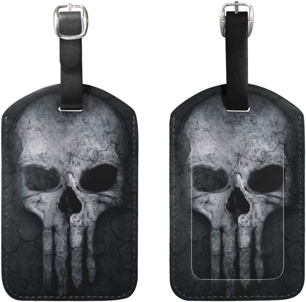 black skull suitcase