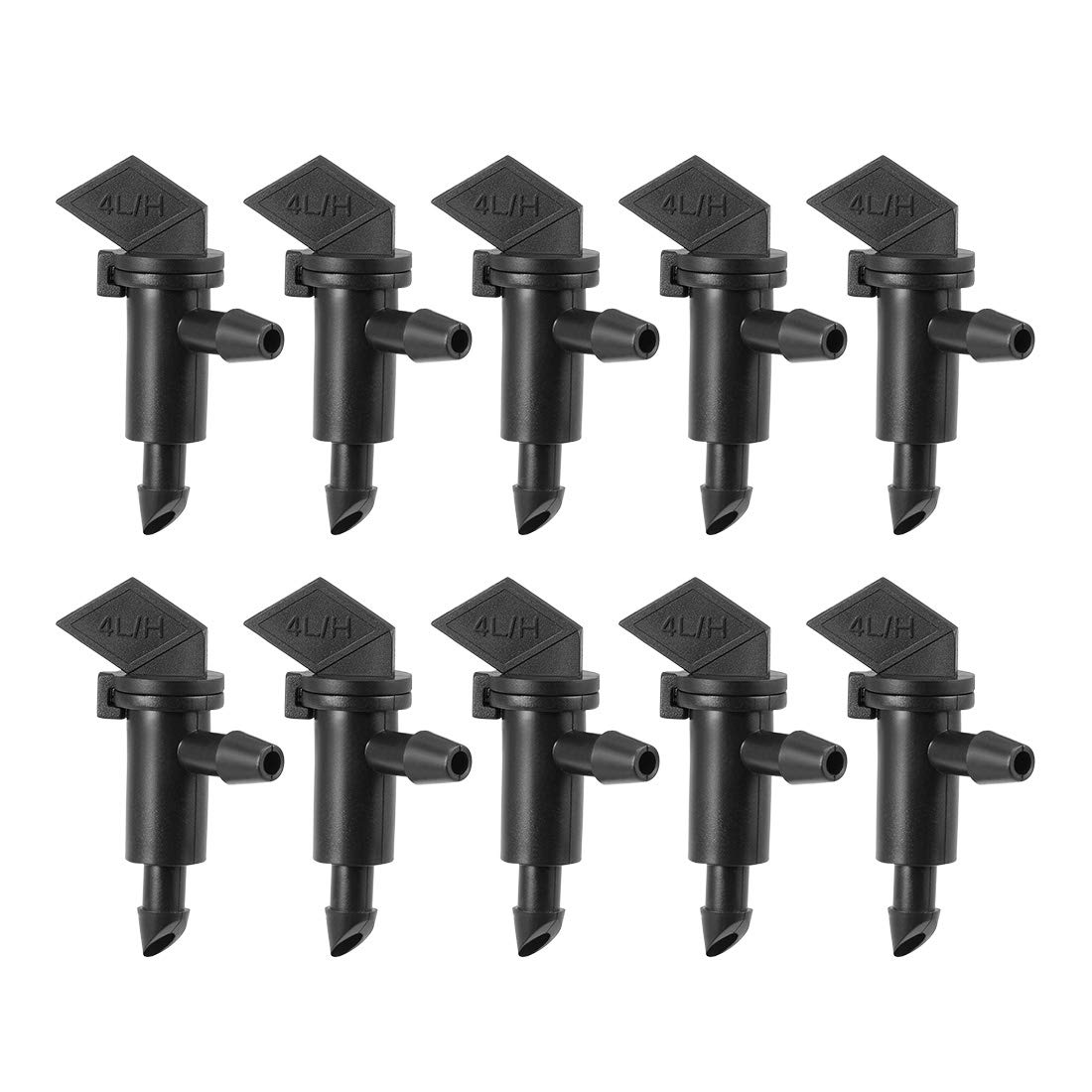 sourcing map Flag Dripper 1 GPH 4L/H Emitter Sprinkler for Garden Lawn Drip Irrigation Connect 4/7mm Hose, Plastic 25pcs