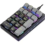 Darmoshark Mechanical Numeric Keypad Hot-Swap GATERON Switch Wired Gaming Keypad RGB Backlit PBT Keycap 21 Keys Mini Numpad P