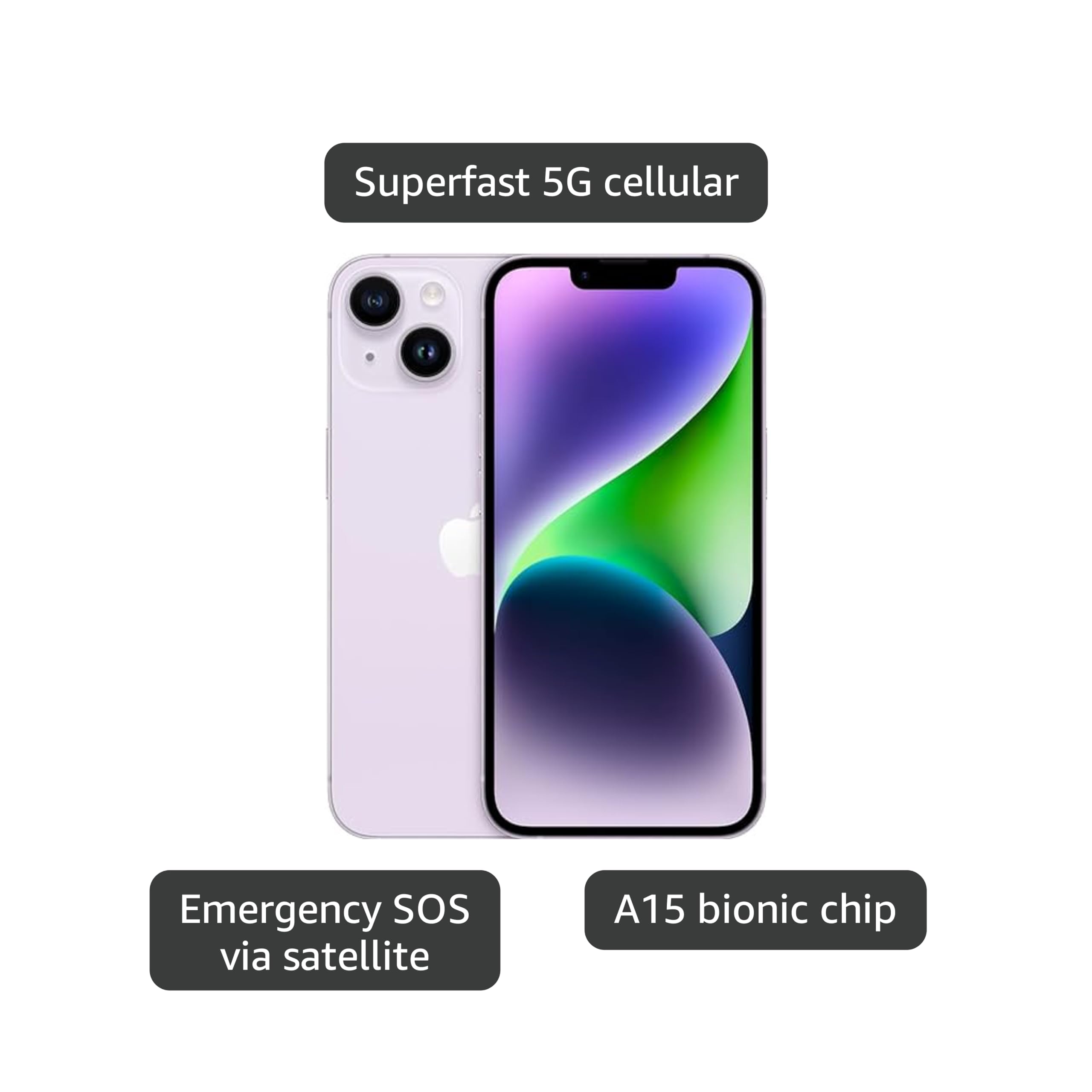 Apple iPhone 14 Plus, 128GB, Purple for T-Mobile (Renewed)