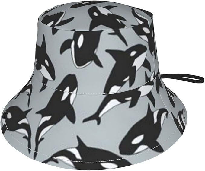 Killer Whale Kids Adjustable Sun Hat UPF 50+ Summer Beach