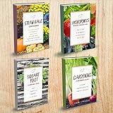 Gardening Books - 4 Manuscripts - Square Foot Gardening Guide, Gardening: A Beginners Guide, Straw Bale Gardening, Hydroponics Beginners Gardening Guide