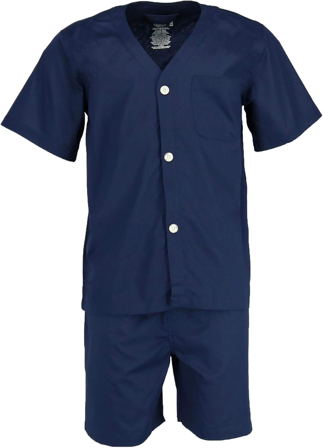 Fruit of the Loom Men's Broadcloth Short Sleeve Pajama Set: Clothing