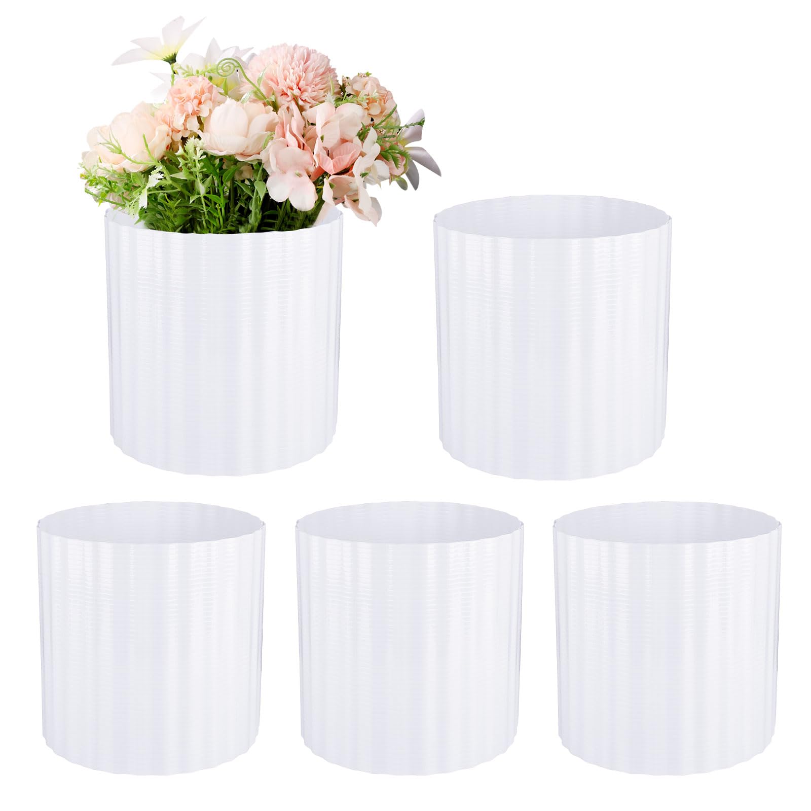 lasuroa 10pcs Rose Collars for Winter Protection, 16.54x9.06in Protective Rose Bush Cover Protectors Linkable and Stackable Warm Plant Cones Freeze Protection from Wind Blows Animals