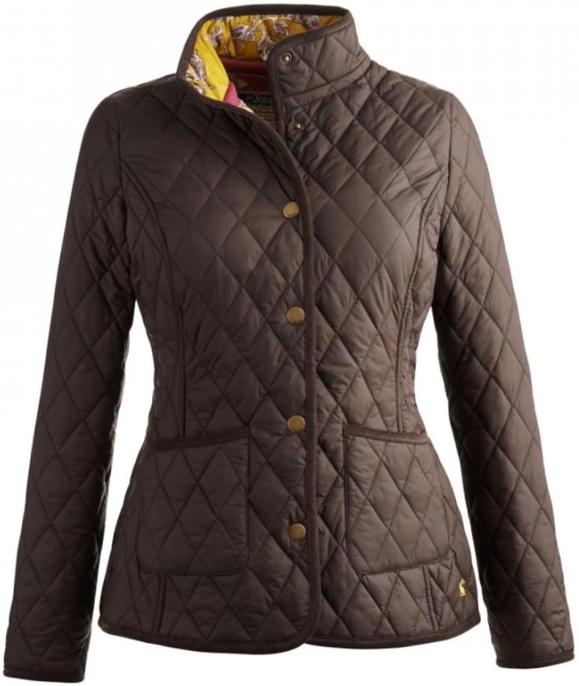 Joules Oakwood Ladies Quilted Jacket (P) Brown UK6 EU34 US2 Amazon.co