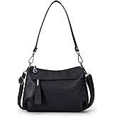 Genuine Leather Purse for Women Hobo Bag Trendy Crossbody Bag and Shoulder Bag with 2 Straps