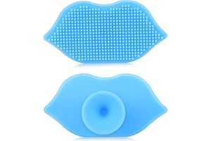 GIESIERY 2 Pieces Lip Scrub Brush, Silicone Lip Scrubber and Exfoliating Brush Tool for Men Women Smoother and Fuller Lip Appearance (Color B)