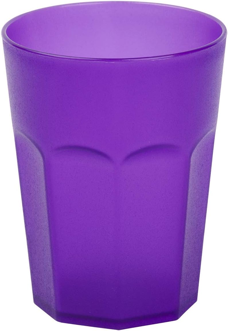 ENGELLAND 5-Pack Plastic Drinking Cups, Purple, 0.4L, BPA-Free, Reusable, Party Cups, Frost,purple, diameter 9 x 11,5 cm - Image 3